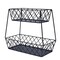 Gourmet Basics by Mikasa Lattice Farm Storage Basket, 2 Tier, Black